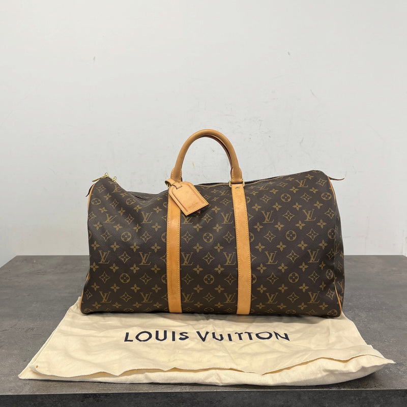 Women's Monogram Keepall 50 Travel Bag Brown