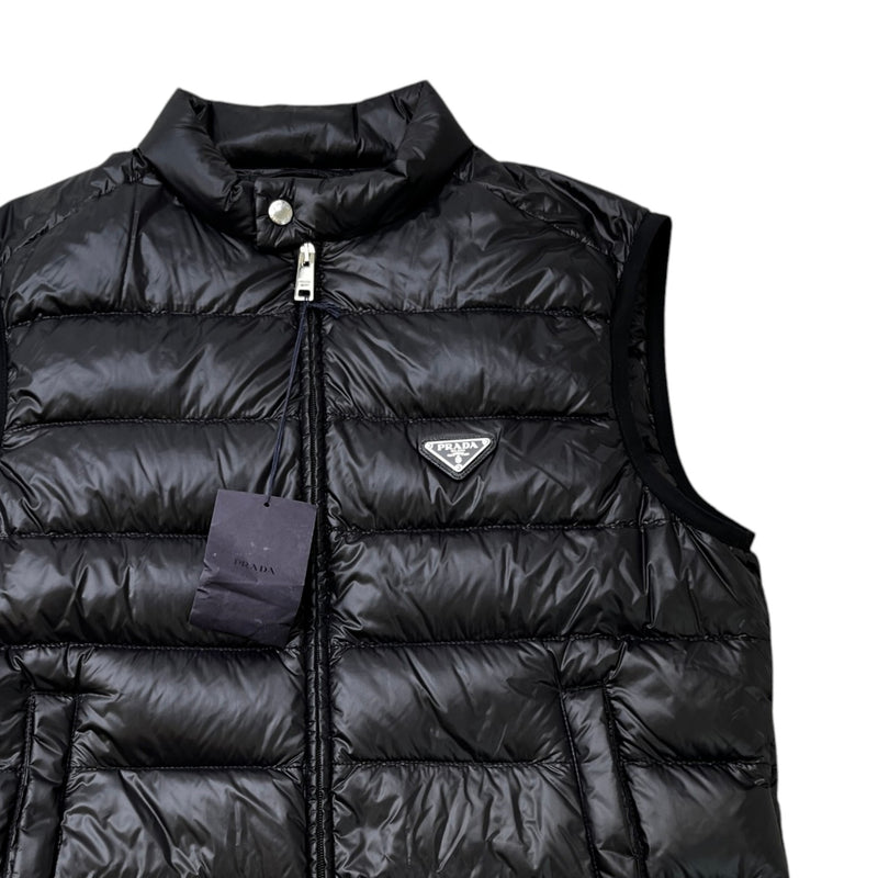 Men's Triangular Logo Plaque Gilet Black Size IT 50 / L
