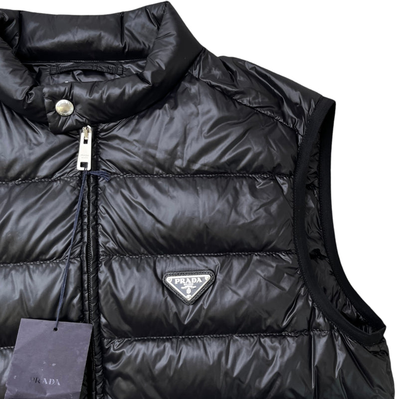 Men's Triangular Logo Plaque Gilet Black Size IT 50 / L