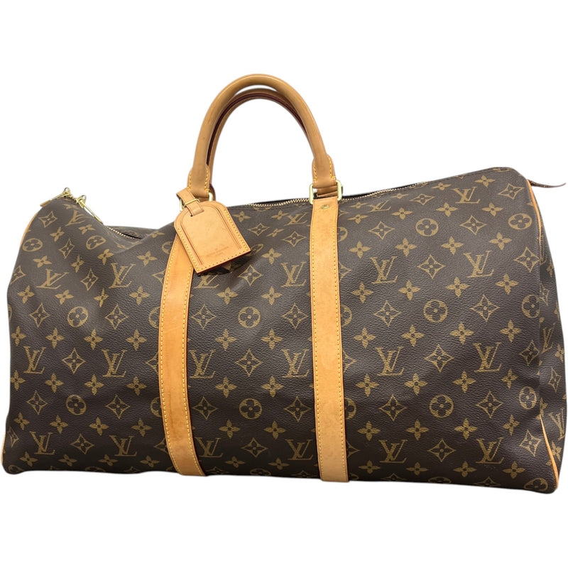 Women's Monogram Keepall 50 Travel Bag Brown