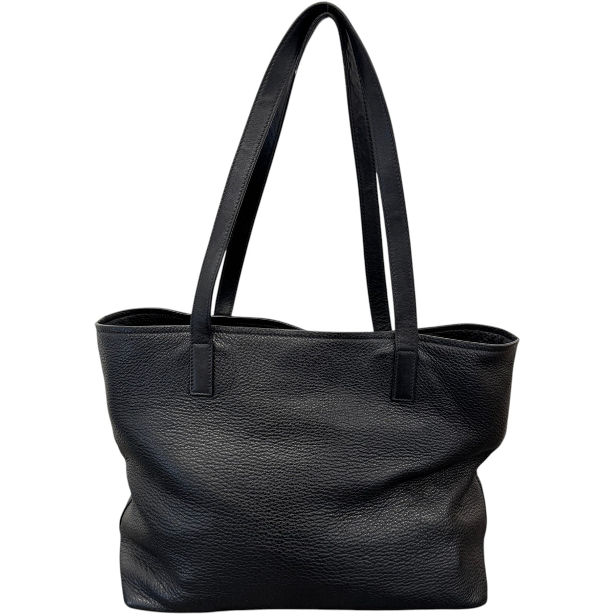 Women's Vitello Daino Tote Handbag Black - Photo 6