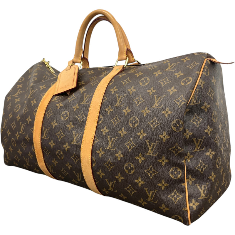 Women's Monogram Keepall 50 Travel Bag Brown