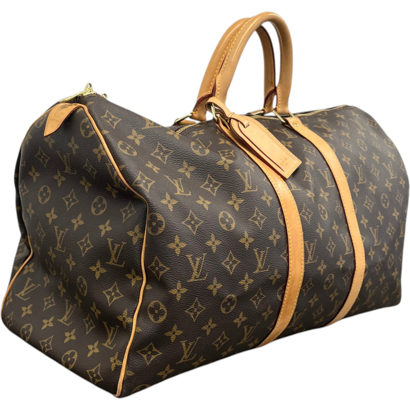 Women's Monogram Keepall 50 Travel Bag Brown