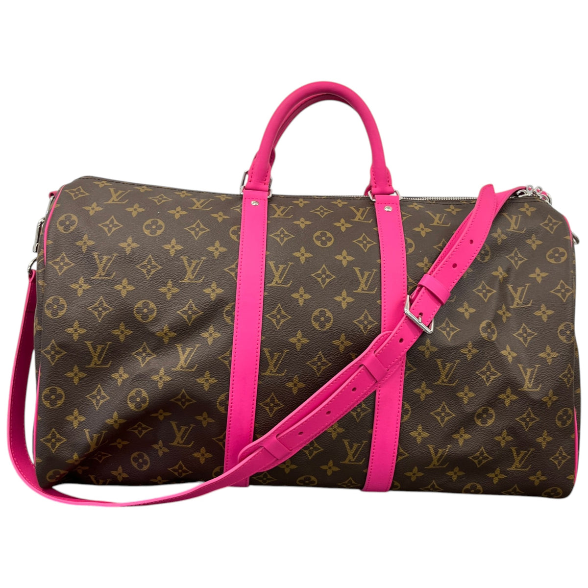 Women's Monogram Keepall 50 Travel Bag Brown - Photo 4