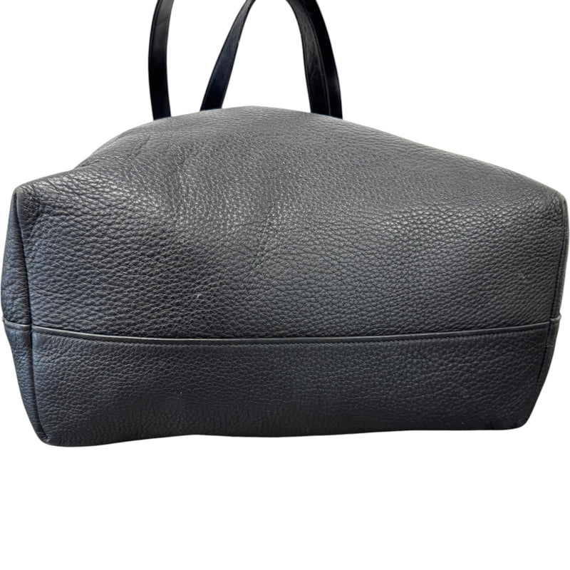 Women's Vitello Daino Tote Handbag Black
