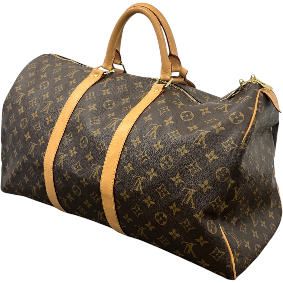 Women's Monogram Keepall 50 Travel Bag Brown - Photo 7