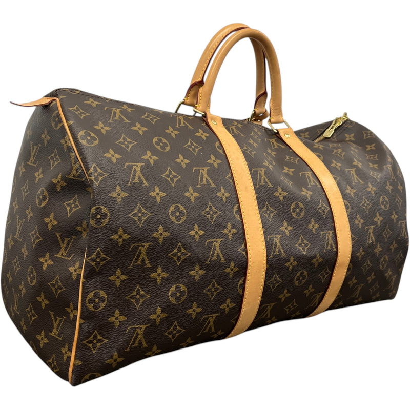 Women's Monogram Keepall 50 Travel Bag Brown