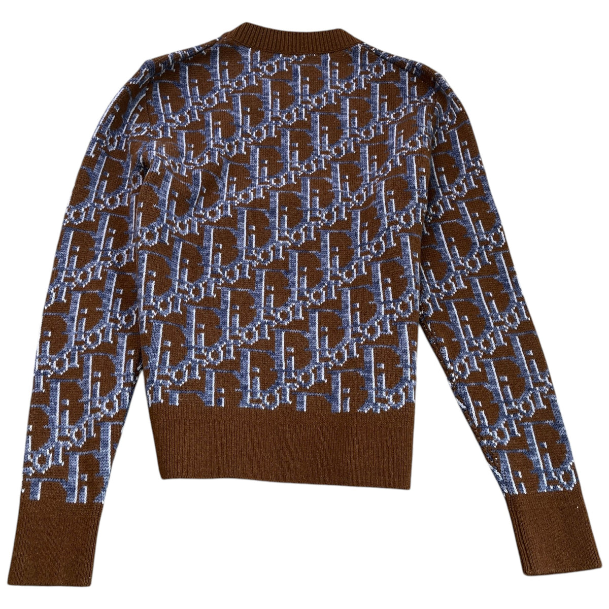 Men's Oblique Knit Sweatshirt Brown Size S - Photo 2