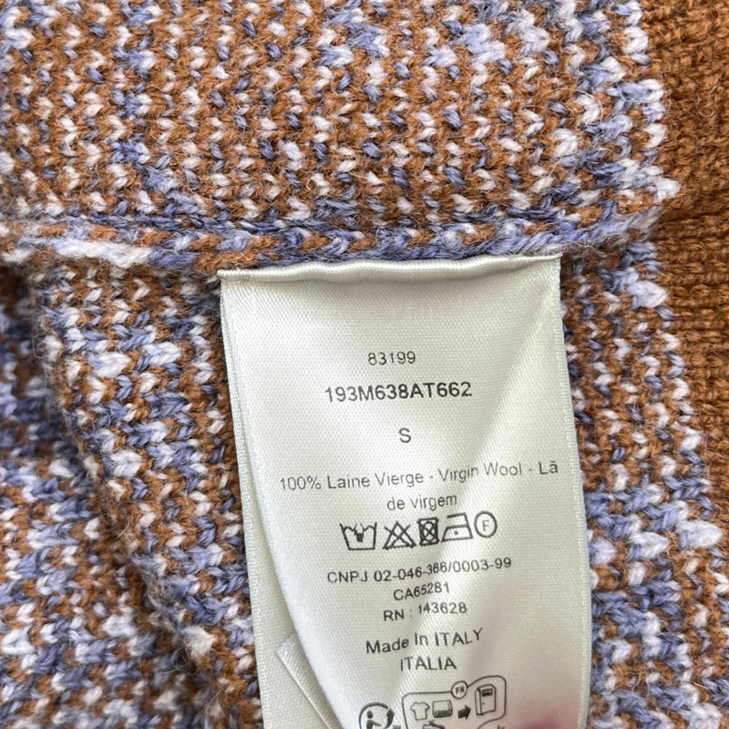 Men's Oblique Knit Sweatshirt Brown Size S