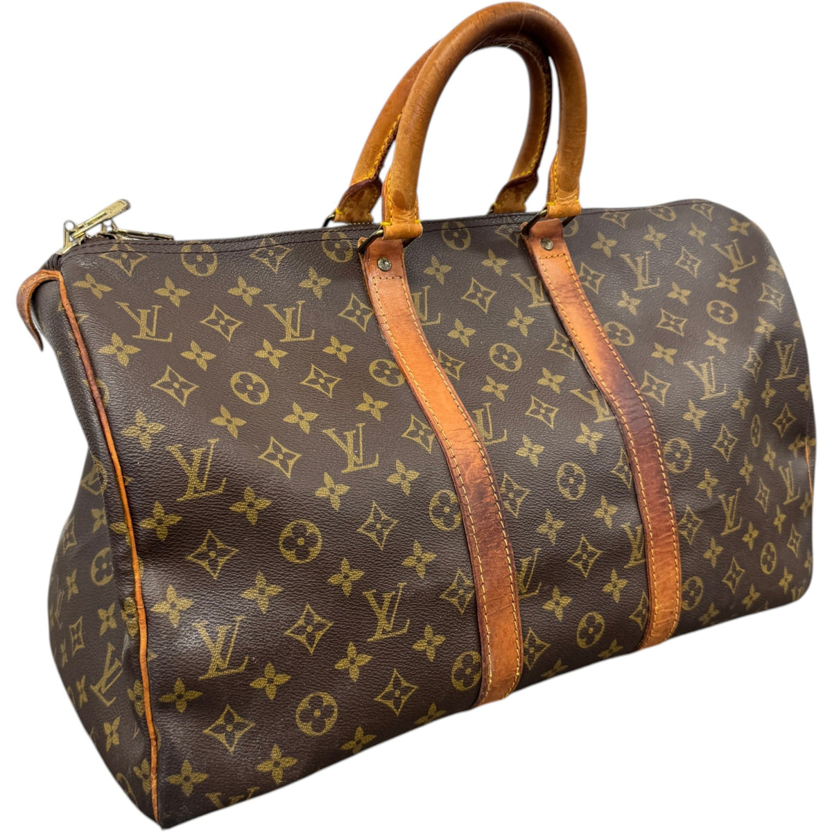 Women's Monogram Keepall 45 Travel Bag Brown - Photo 4
