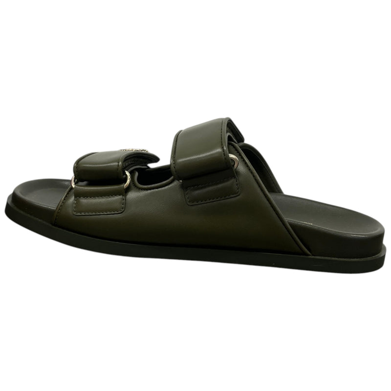 Women's Crystal Double G Sandals Green Size UK 5.5 / EU 38.5