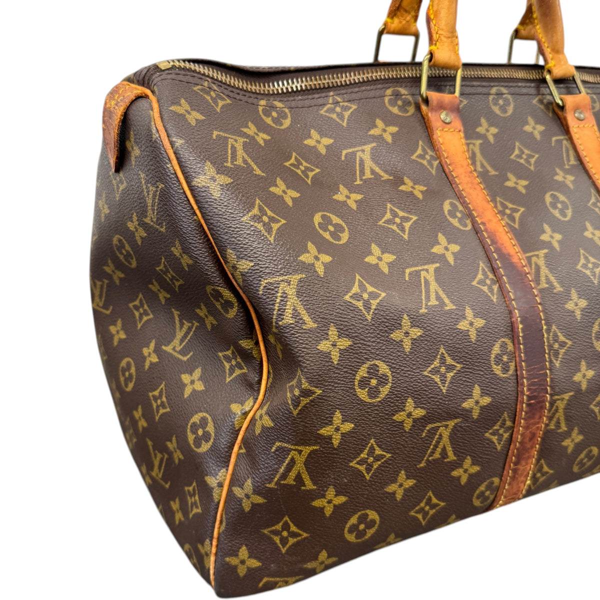 Women's Monogram Keepall 45 Travel Bag Brown - Photo 7