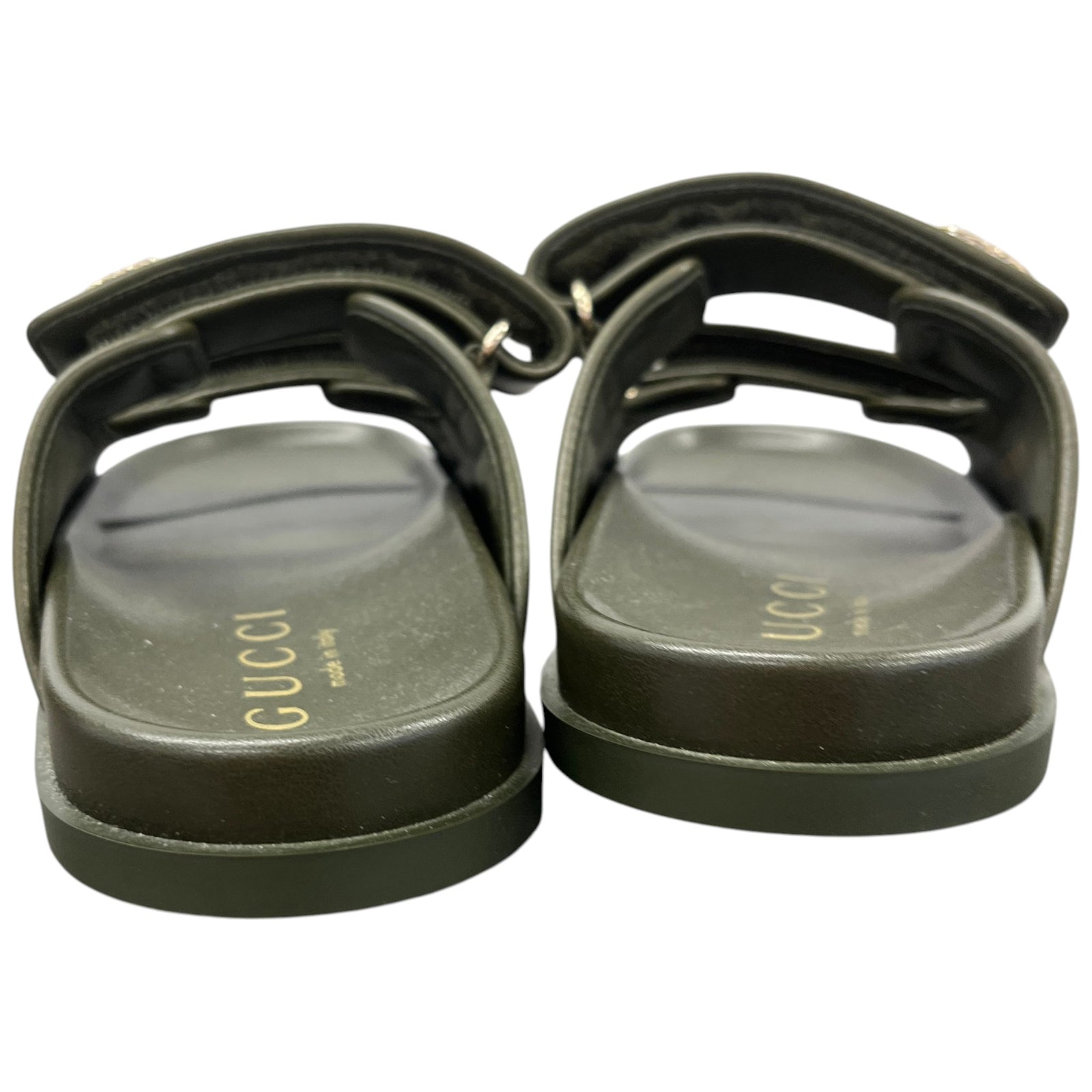 Women's Crystal Double G Sandals Green Size UK 5.5 / EU 38.5 - Photo 7