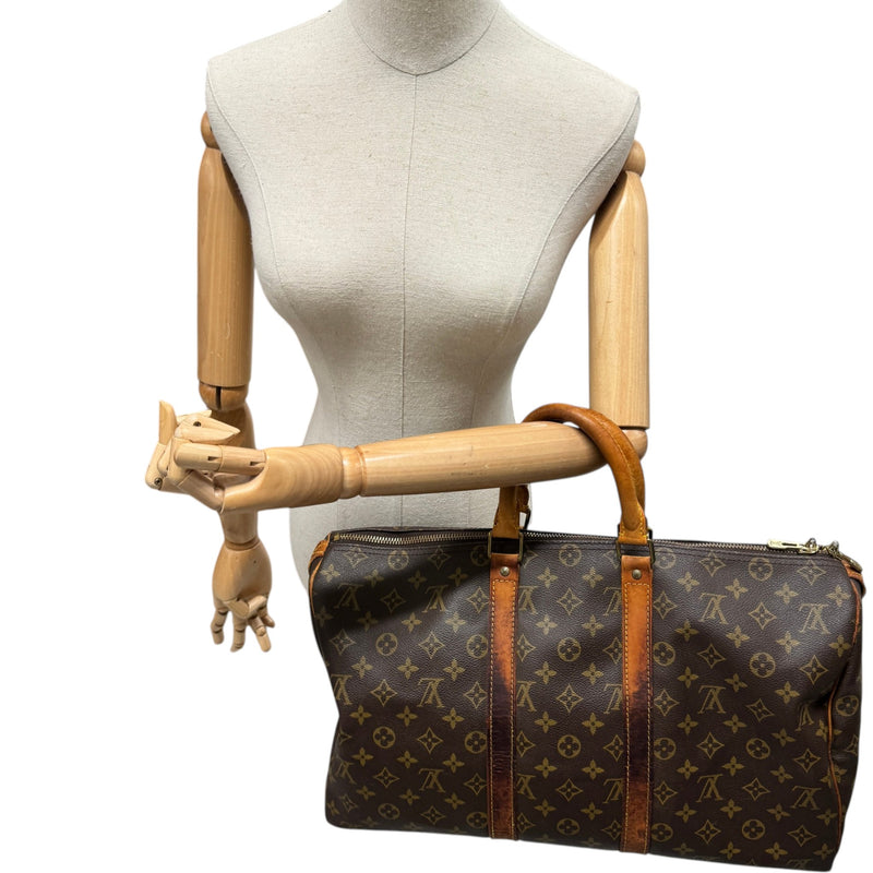Women's Monogram Keepall 45 Travel Bag Brown