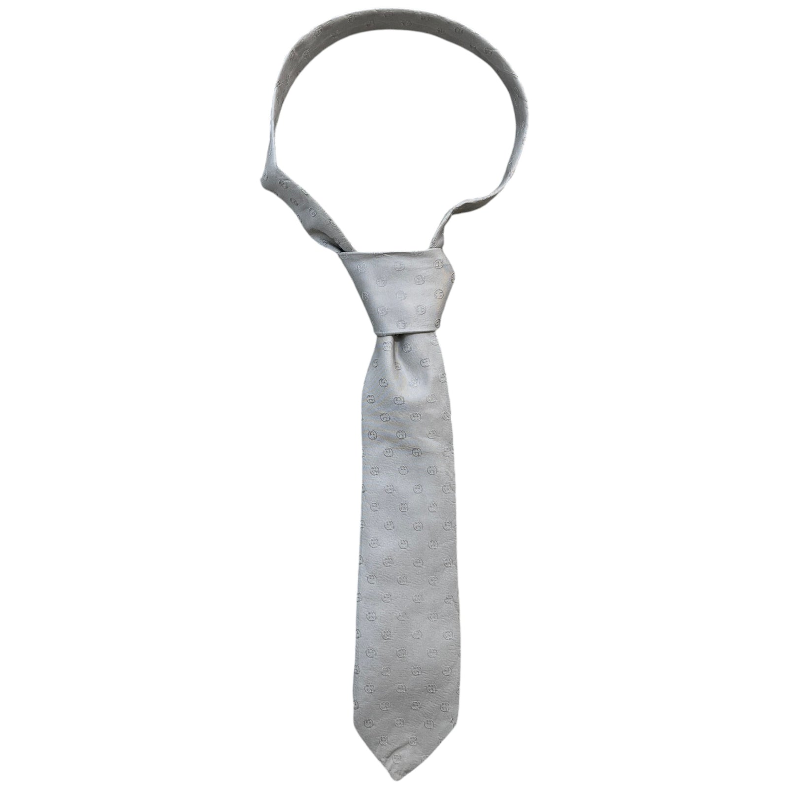 Men's Interlocking G Tie Grey - Photo 1