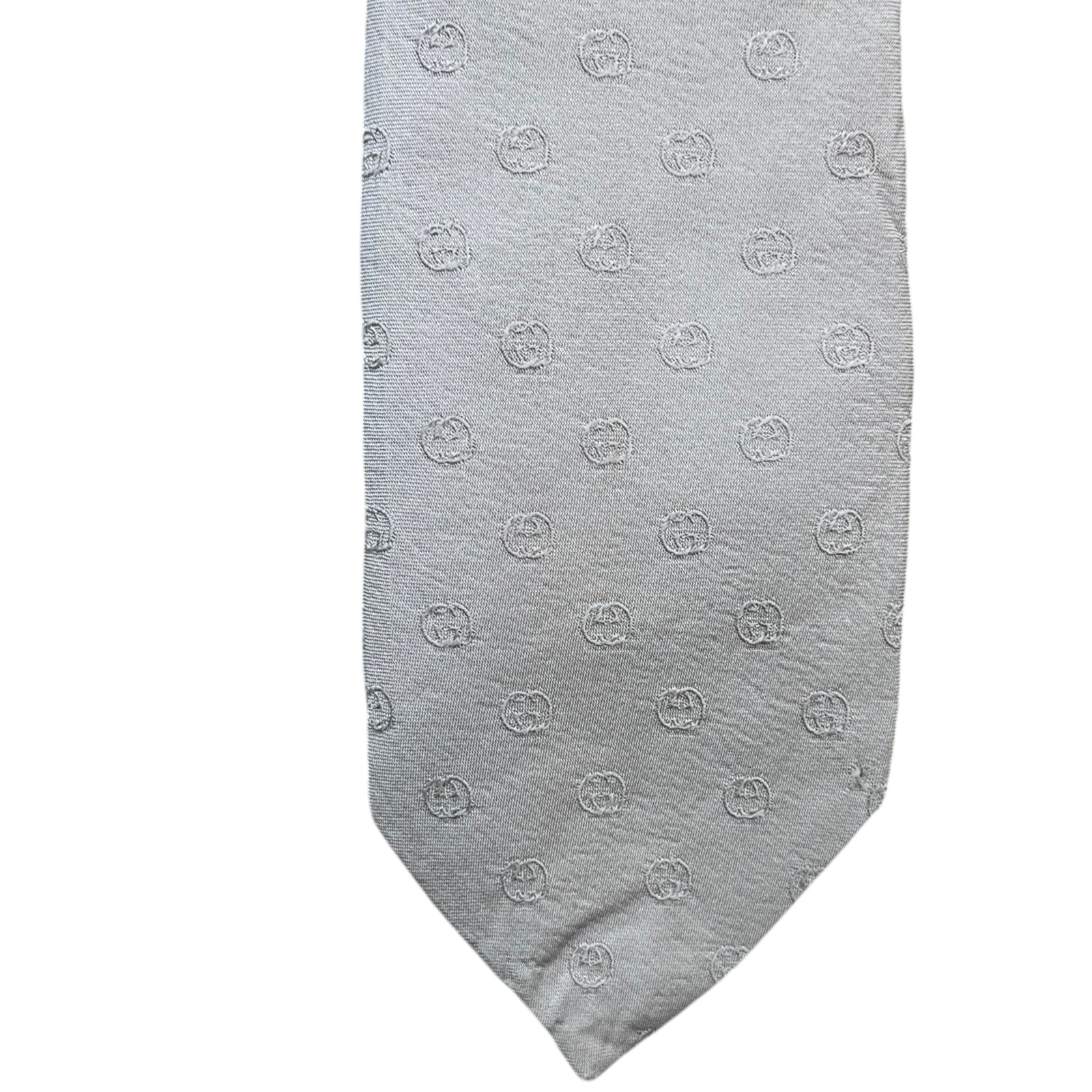 Men's Interlocking G Tie Grey - Photo 4