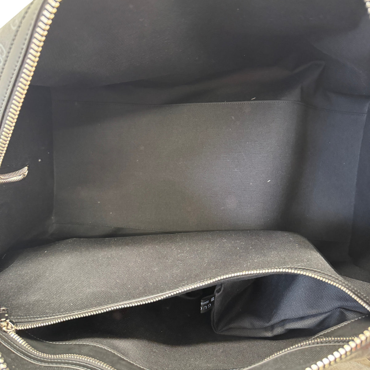 Men's GG Supreme Large Duffle Travel Bag Black - Photo 12
