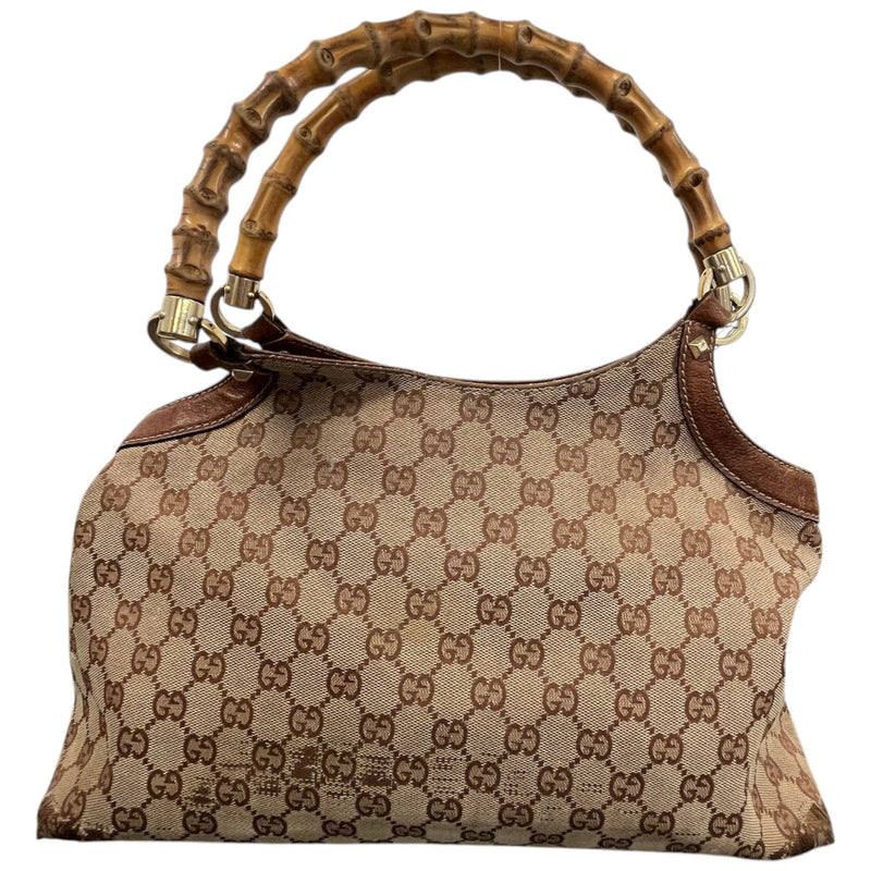 Women's GG Supreme Bamboo Handle Handbag Beige