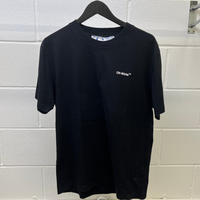 Men's Wave Diagonal T-Shirt Black Size L