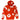 Men's Wreath Logo Print Hoodie Orange Size S