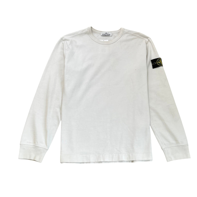 Men's Applique Logo Sweatshirt Cream Size L
