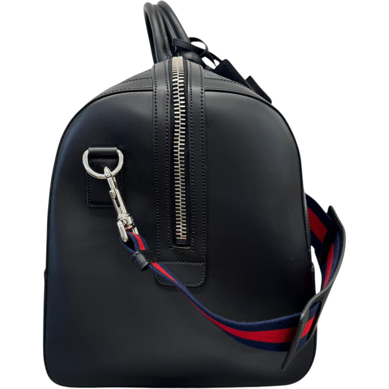 Men's GG Supreme Large Duffle Travel Bag Black