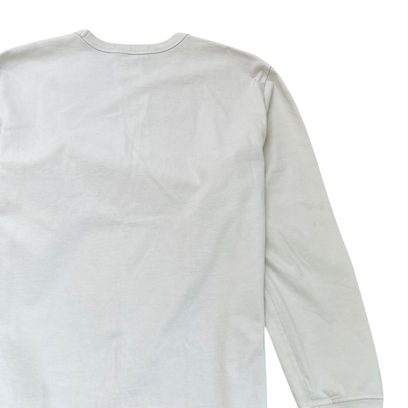Men's Applique Logo Sweatshirt Cream Size L