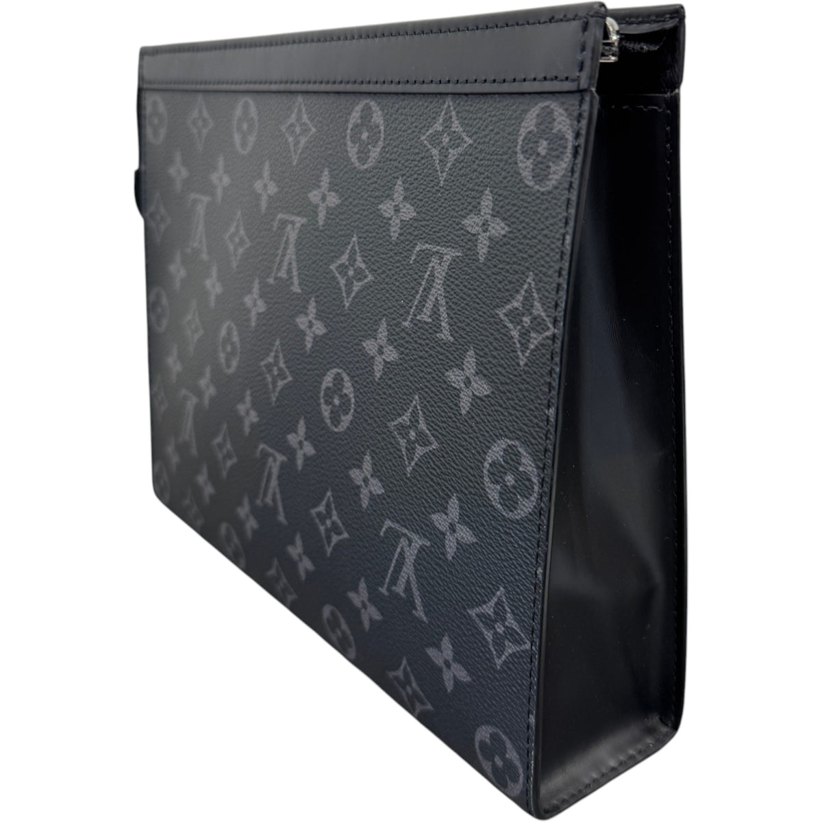 Men's Monogram Gradient Pochette Voyage MM Pouch Black - Photo 3