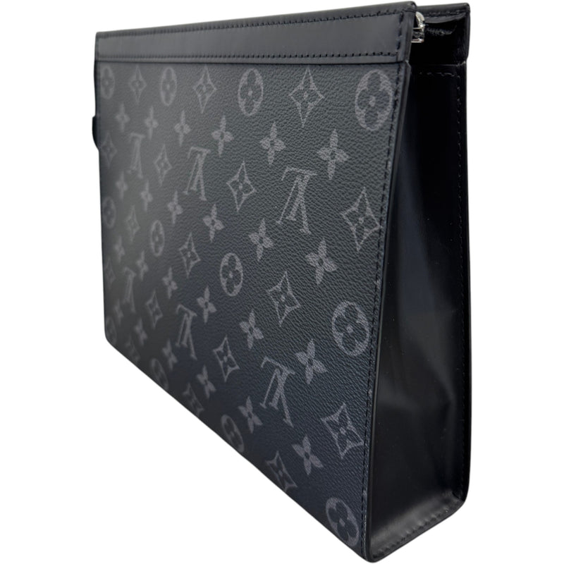 Men's Monogram Gradient Pochette Voyage MM Pouch Black