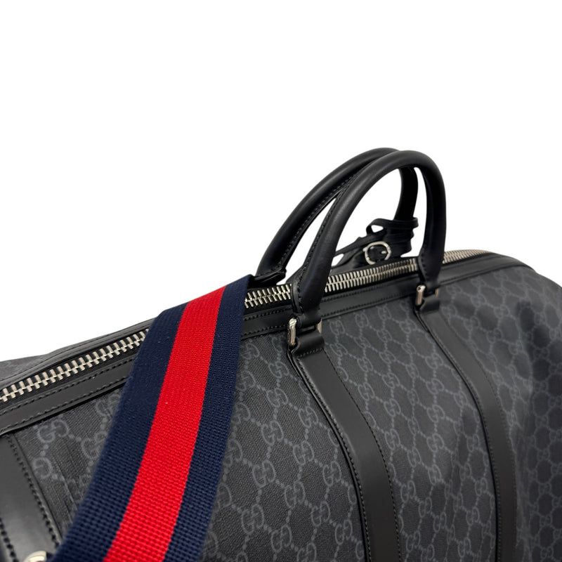 Men's GG Supreme Large Duffle Travel Bag Black
