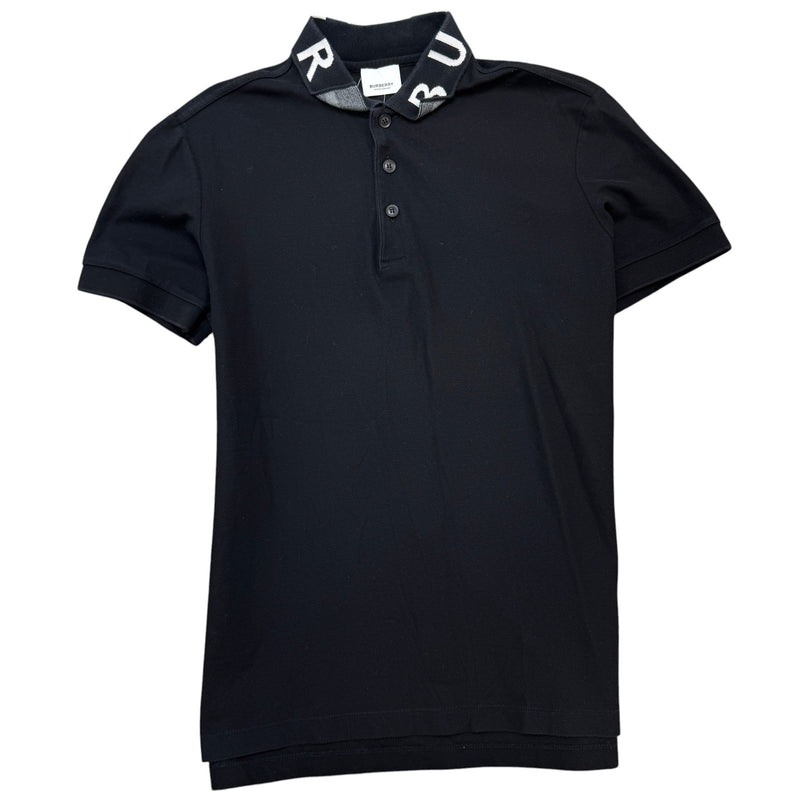 Men's Logo Collar Polo Shirt Black Size M