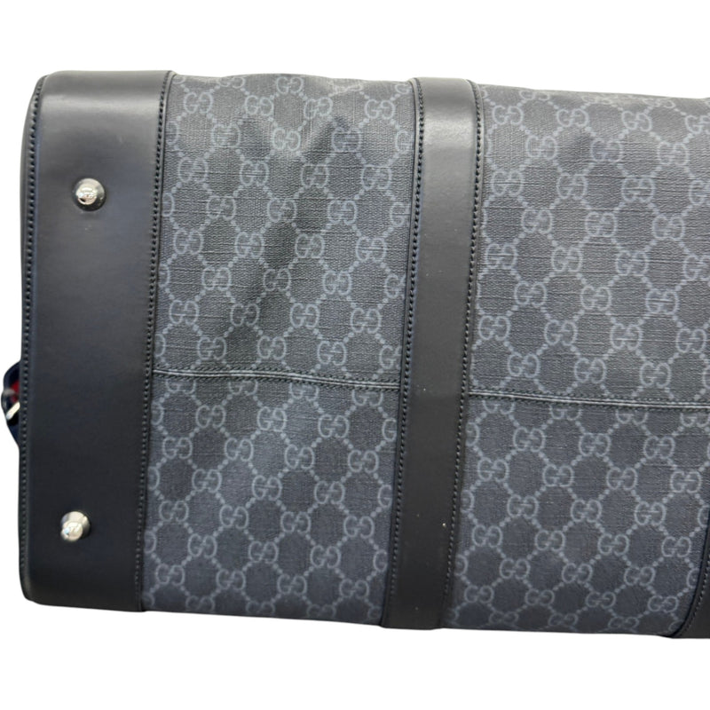 Men's GG Supreme Large Duffle Travel Bag Black
