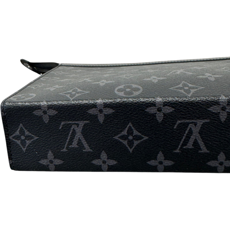 Men's Monogram Gradient Pochette Voyage MM Pouch Black