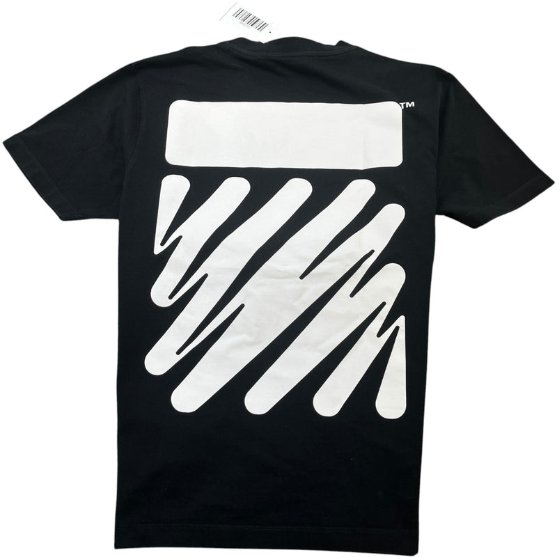 Men's Wave Diagonal T-Shirt Black Size L
