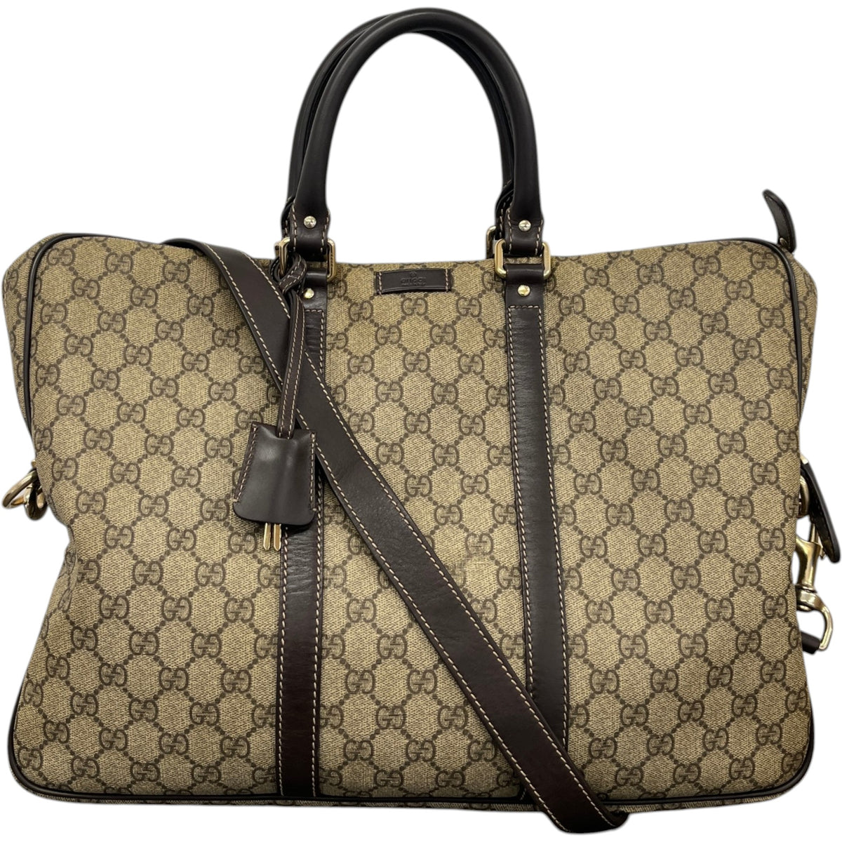 Men's GG Supreme Briefcase Brown - Photo 1