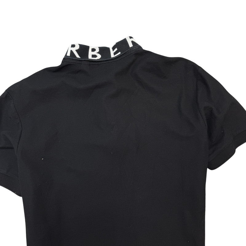 Men's Logo Collar Polo Shirt Black Size M