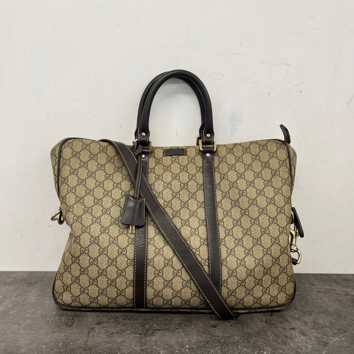 Men's GG Supreme Briefcase Brown - Photo 12