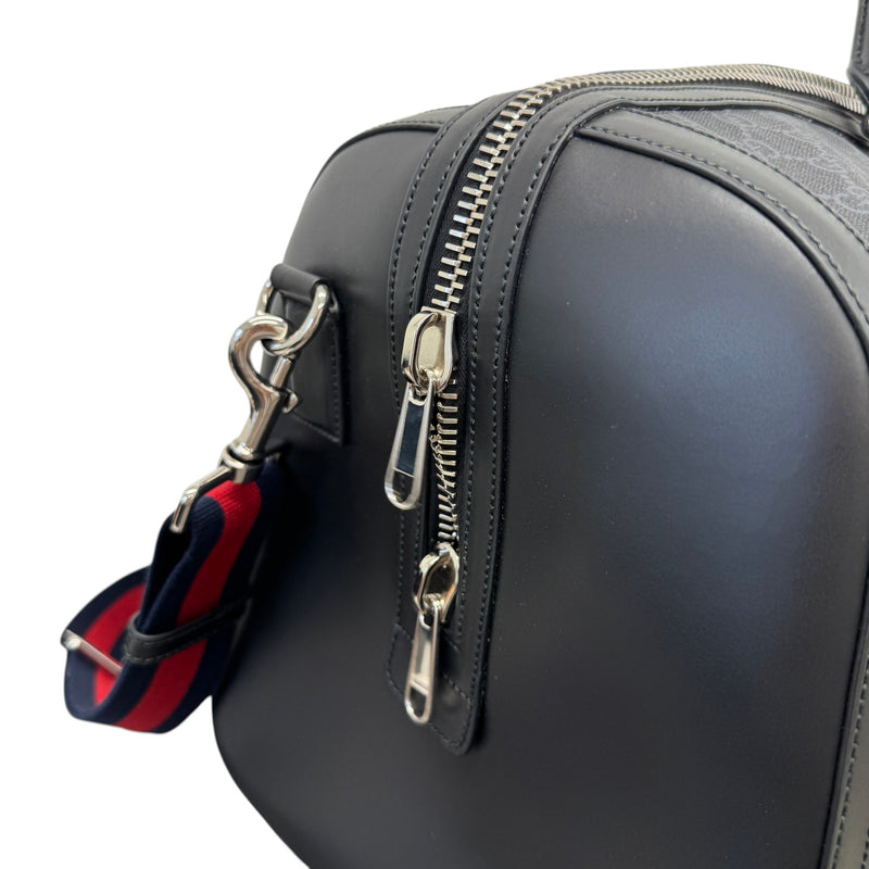 Men's GG Supreme Large Duffle Travel Bag Black