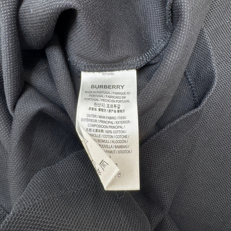 Men's Logo Collar Polo Shirt Black Size M