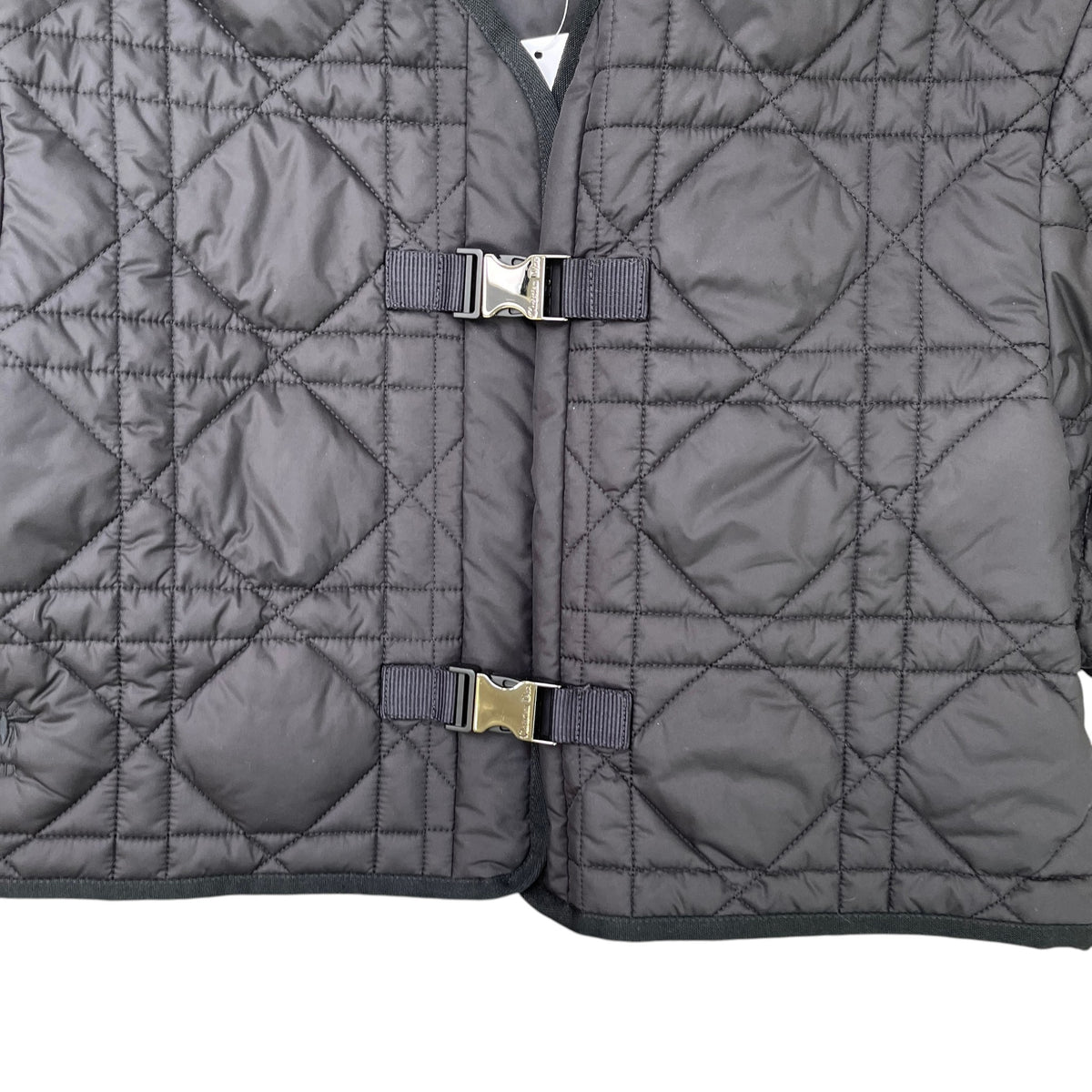 Women's Macrocannage Quilted Cropped Jacket Black Size XS / UK 6 - Photo 6