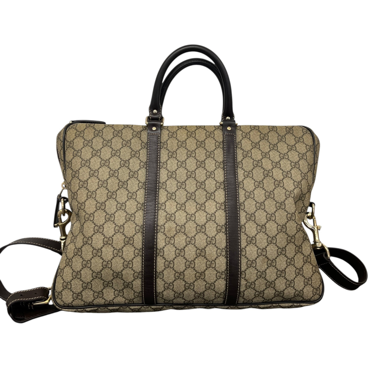Men's GG Supreme Briefcase Brown - Photo 5