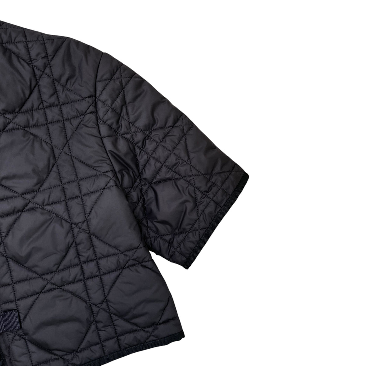 Women's Macrocannage Quilted Cropped Jacket Black Size XS / UK 6 - Photo 5