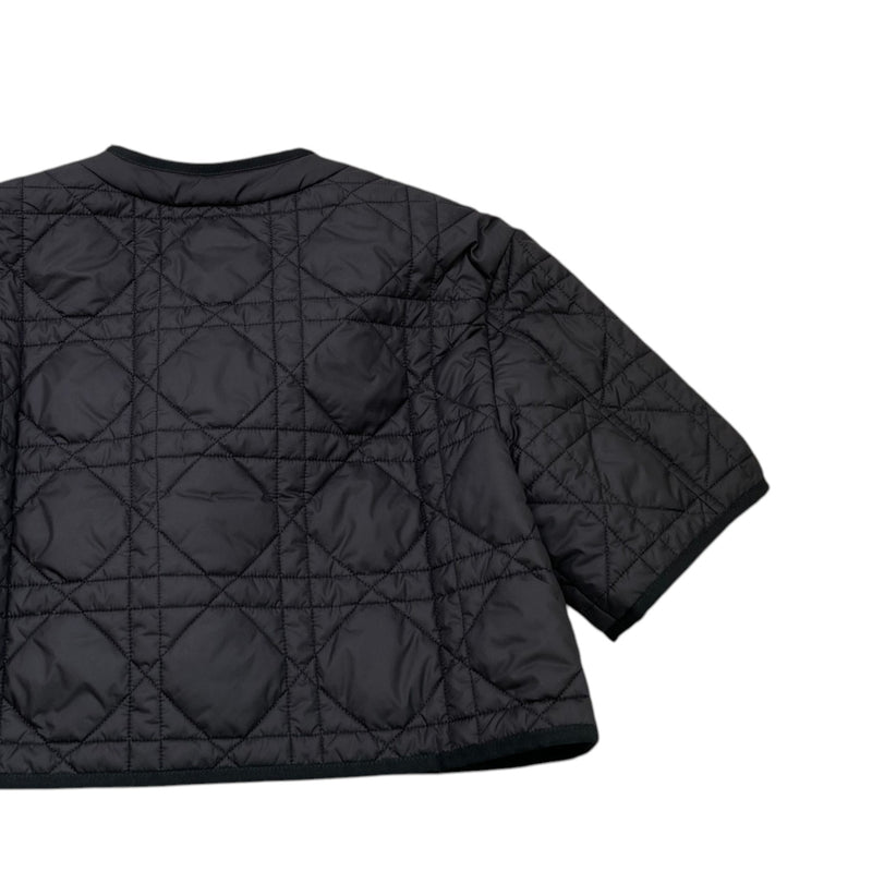 Women's Macrocannage Quilted Cropped Jacket Black Size XS / UK 6