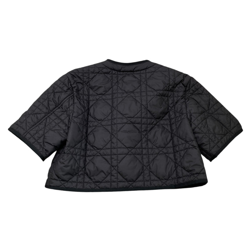 Women's Macrocannage Quilted Cropped Jacket Black Size XS / UK 6