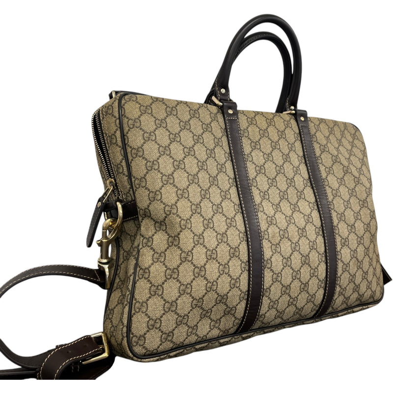Men's GG Supreme Briefcase Brown