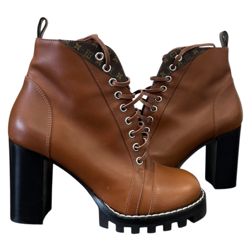 Women's Monogram Star Trail Ankle Boots Brown Size UK 6 / EU 39