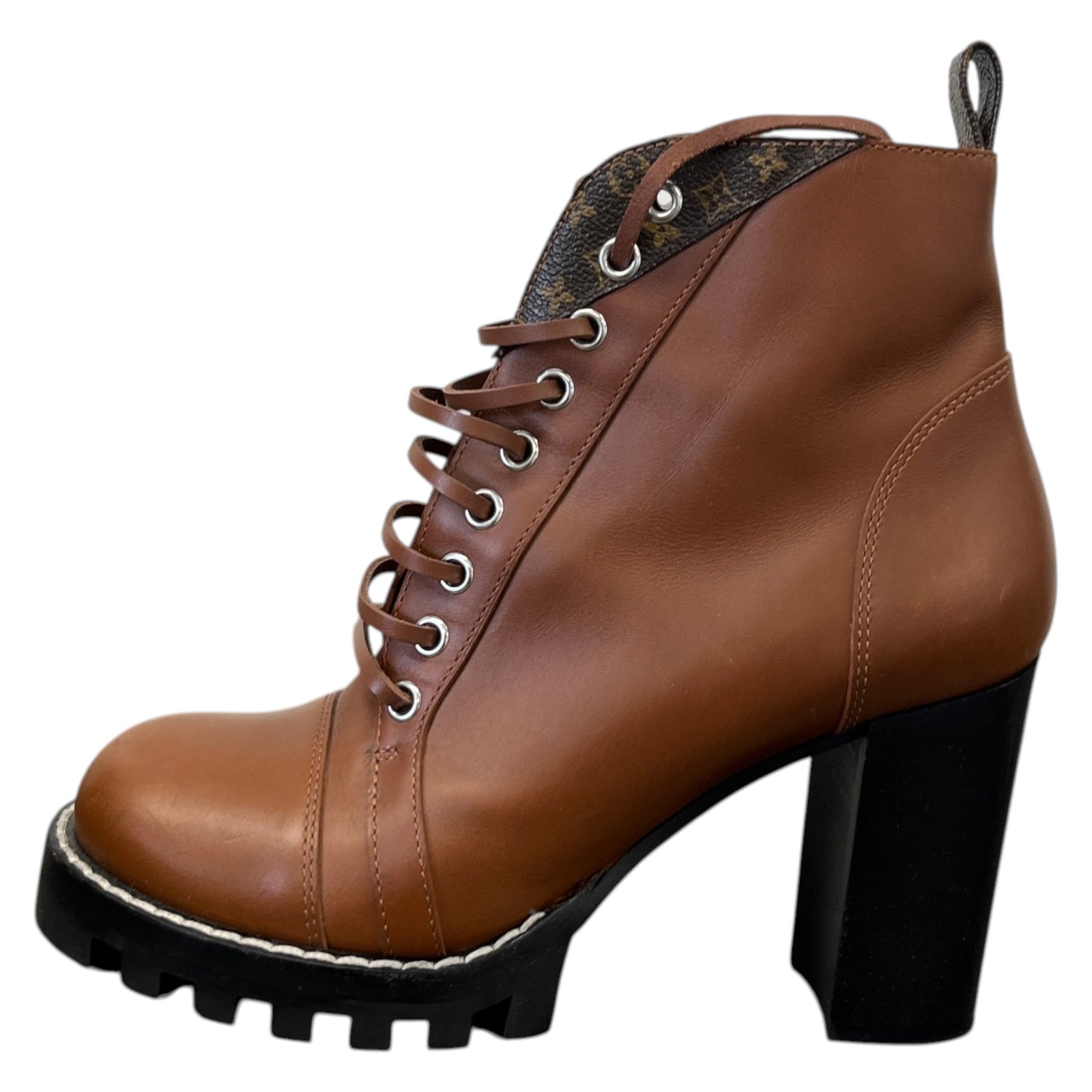 Women's Monogram Star Trail Ankle Boots Brown Size UK 6 / EU 39 - Photo 5