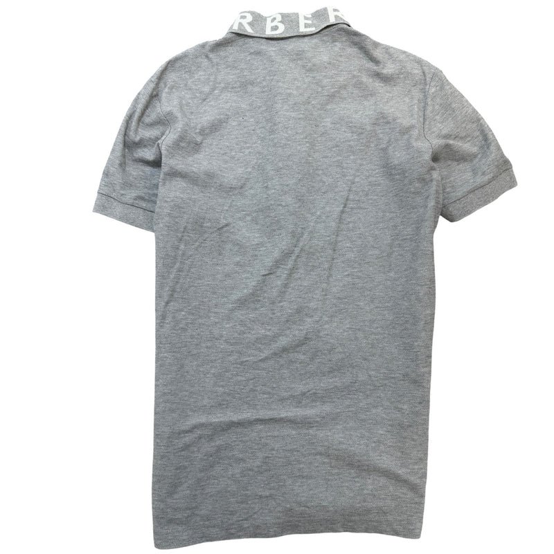 Men's Collar Logo Polo Shirt Grey Size M