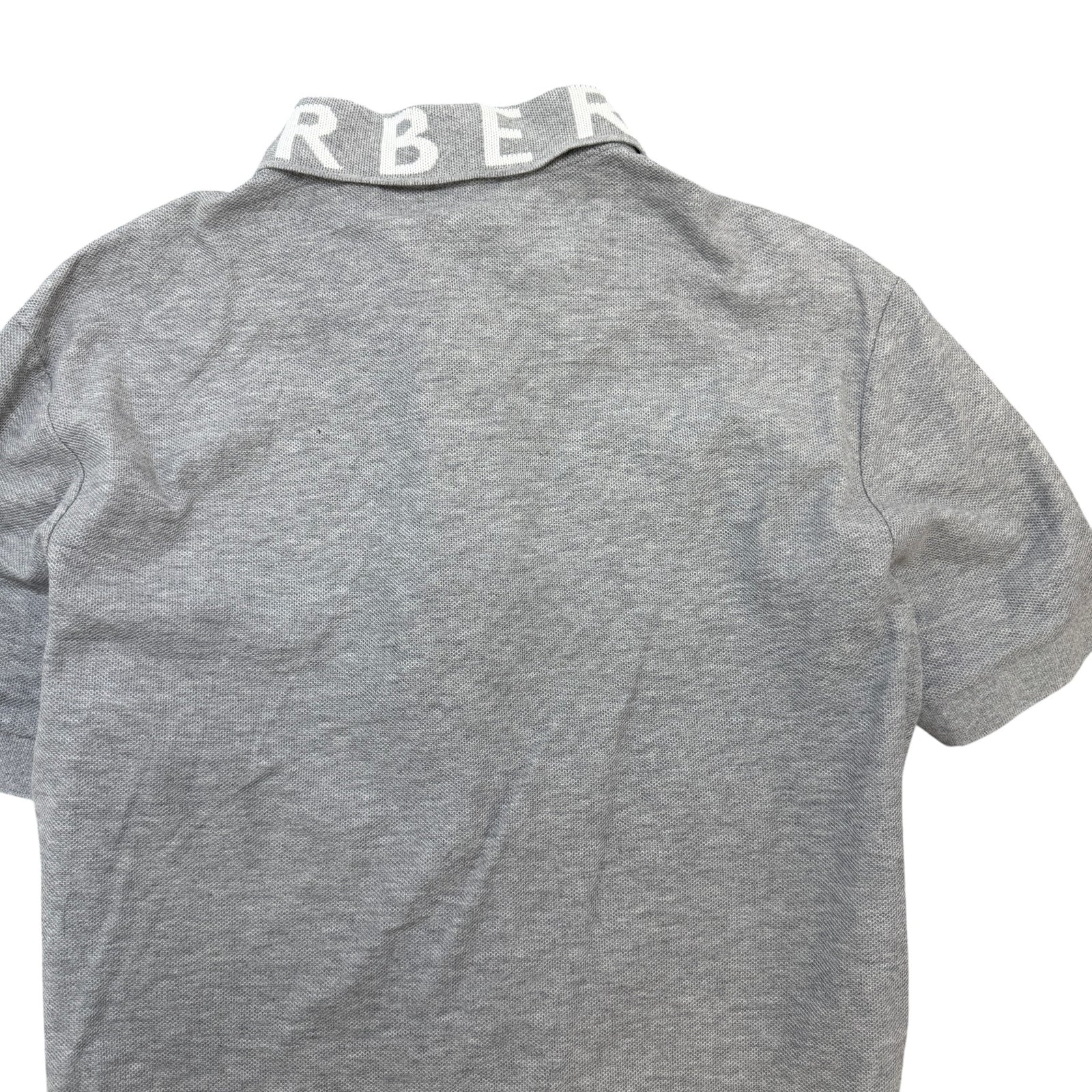 Men's Collar Logo Polo Shirt Grey Size M - Photo 4