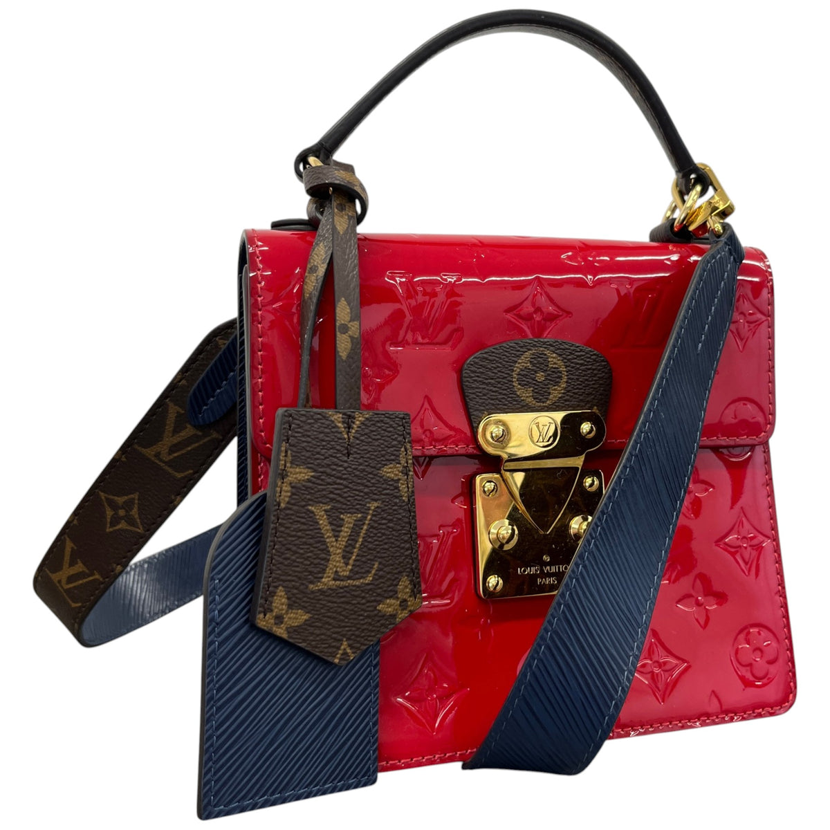 Women's Vernis Monogram Spring Street Scarlet Handbag Red - Photo 4